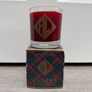 LAUREN RALPH LAUREN HOLIDAY SPICE SCENTED SOY CANDLE RED NEW WITH BOX